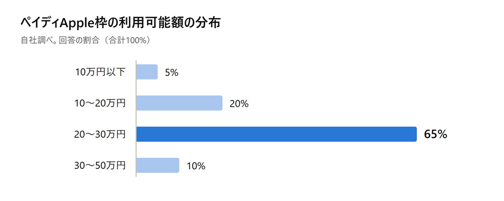 ペイディApple枠の限度額
